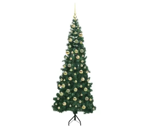 Stūra Mākslīgais Ziemassvētku Koks Zaļa 210 Cm Pvc Un Metāls Vidaxl Stūra Mākslīgais Ziemassvētku Koks Zaļa 210 Cm Pvc Un Metāls Vidaxl