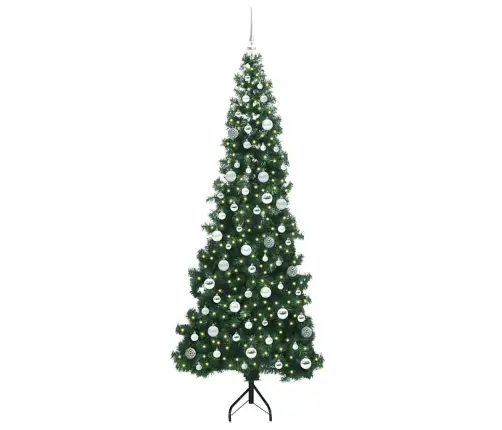 Kampinis Dirbtinis Kalėdų Medis Žalia 210 Cm Pvc Ir Metalas Kampinis Dirbtinis Kalėdų Medis Žalia 210 Cm Pvc Ir Metalas