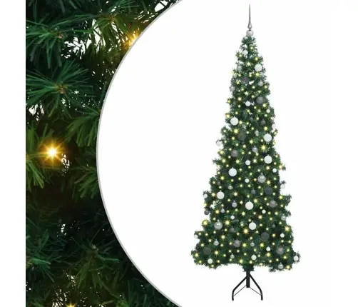 Stūra Mākslīgais Ziemassvētku Koks Zaļa 240 Cm Pvc Un Metāls Vidaxl Stūra Mākslīgais Ziemassvētku Koks Zaļa 240 Cm Pvc Un Metāls Vidaxl