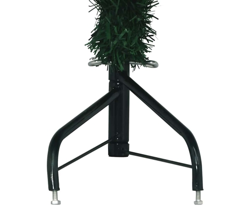 Stūra Mākslīgais Ziemassvētku Koks Zaļa 240 Cm Pvc Un Metāls Vidaxl