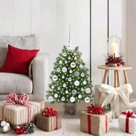 Mākslīgā Ziemassvētku Eglīte Su 150 Led Zaļa 75 Cm Pe Un Pvc Vidaxl