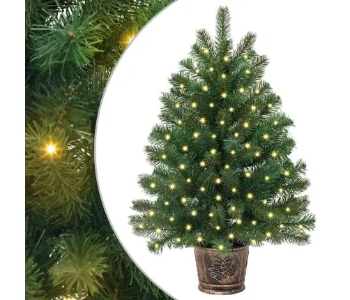 Tehisjõulupuu Koos 150 Led-Iga Roheline 95 Cm Pe Ja Pvc