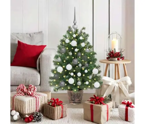 Dirbtinė Kalėdų Eglutė Su 150 Led S Stovu Žalia 95 Cm Pe Ir Pvc