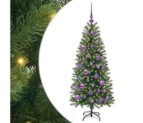 Dirbtinė Kalėdų Eglutė Su 150 Led Žalia 120 Cm Pe Ir Pvc