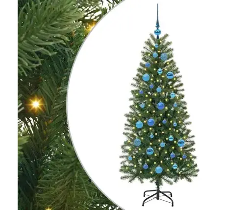 Tehisjõulupuu Koos 150 Led-Iga Roheline 150 Cm Pe Ja Pvc