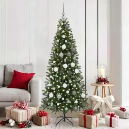 Mākslīgā Ziemassvētku Eglīte Su 300 Led Zaļa 180 Cm Pe Un Pvc Vidaxl