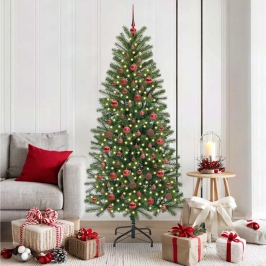 Tehisjõulupuu Koos 300 Led-Iga Roheline 180 Cm Pe Ja Pvc