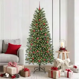 Tehisjõulupuu Koos 300 Led-Iga Roheline 180 Cm Pe Ja Pvc