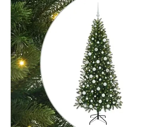 Tehisjõulupuu Koos 300 Led-Iga Roheline 180 Cm Pe Ja Pvc