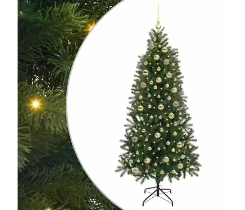 Tehisjõulupuu Koos 300 Led-Iga Roheline 180 Cm Pe Ja Pvc