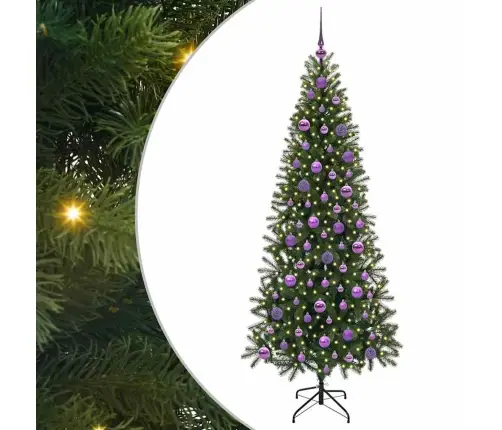 Dirbtinė Kalėdų Eglutė Su 300 Led Žalia 180 Cm Pe Ir Pvc