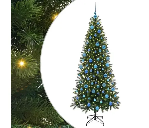 Dirbtinė Kalėdų Eglutė Su 300 Led Žalia 180 Cm Pe Ir Pvc