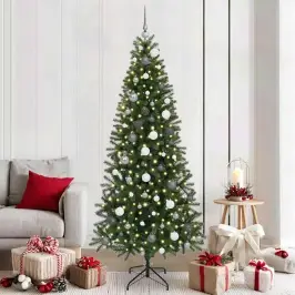Dirbtinė Kalėdų Eglutė Su 300 Led Žalia 210 Cm Pe Ir Pvc