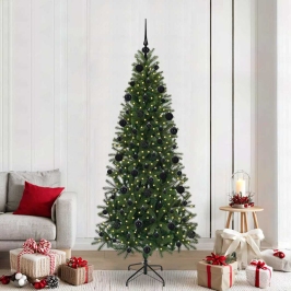 Tehisjõulupuu Koos 300 Led-Iga Roheline 210 Cm Pe Ja Pvc