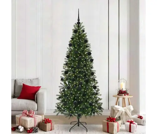 Mākslīgā Ziemassvētku Eglīte Su 300 Led Zaļa 210 Cm Pe Un Pvc Vidaxl