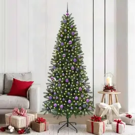 Tehisjõulupuu Koos 300 Led-Iga Roheline 210 Cm Pe Ja Pvc