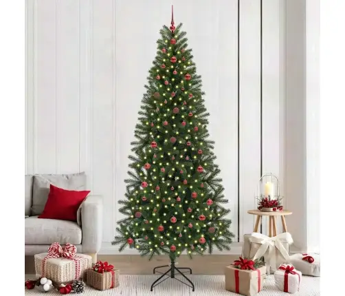 Dirbtinė Kalėdų Eglutė Su 300 Led Žalia 240 Cm Pe Ir Pvc