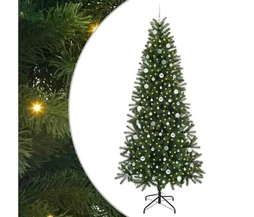 Mākslīgā Ziemassvētku Eglīte Su 300 Led Zaļa 240 Cm Pe Un Pvc Vidaxl