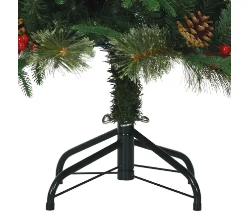 Mākslīgā Saliekamā Ziemassvētku Egle Zaļa 120 Cm Pe Un Pvc Vidaxl