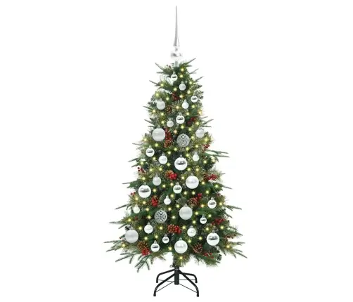 Mākslīgā Saliekamā Ziemassvētku Egle Zaļa 120 Cm Pe Un Pvc Vidaxl