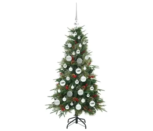 Mākslīgā Saliekamā Ziemassvētku Egle Zaļa 120 Cm Pe Un Pvc Vidaxl