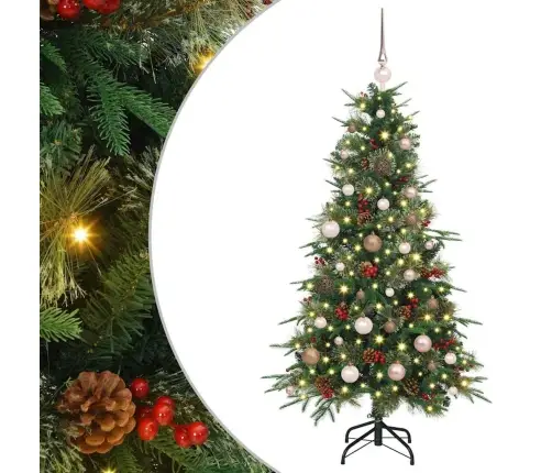 Dirbtinė Sulankstoma Kalėdų Eglutė Žalia 150 Cm Pe Ir Pvc