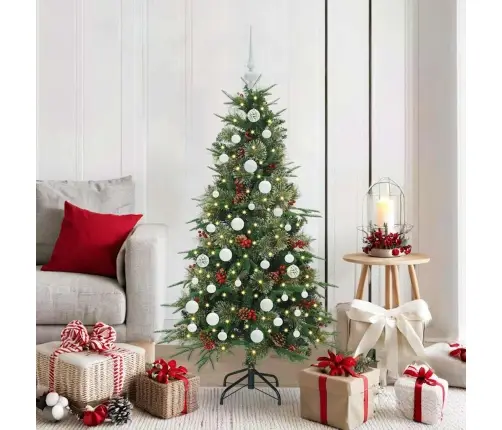 Dirbtinė Sulankstoma Kalėdų Eglutė Žalia 150 Cm Pe Ir Pvc
