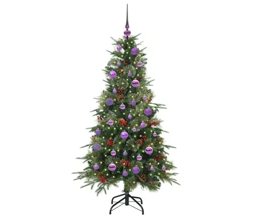 Mākslīgā Saliekamā Ziemassvētku Egle Zaļa 150 Cm Pe Un Pvc Vidaxl