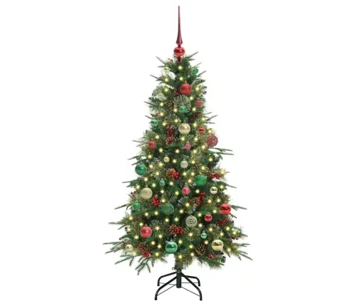 Dirbtinė Sulankstoma Kalėdų Eglutė Žalia 150 Cm Pe Ir Pvc
