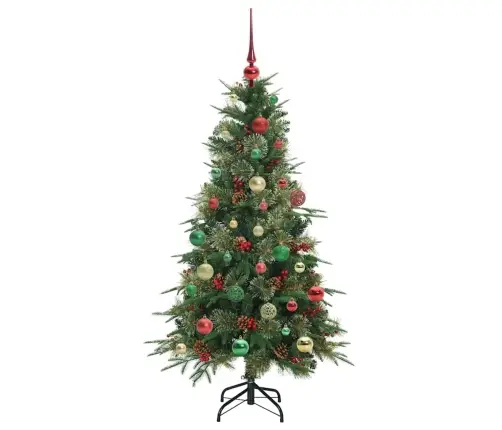 Dirbtinė Sulankstoma Kalėdų Eglutė Žalia 150 Cm Pe Ir Pvc