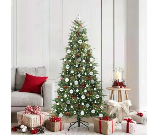 Dirbtinė Sulankstoma Kalėdų Eglutė Žalia 180 Cm Pe Ir Pvc
