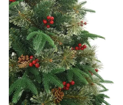 Mākslīgā Saliekamā Ziemassvētku Egle Zaļa 210 Cm Pe Un Pvc Vidaxl