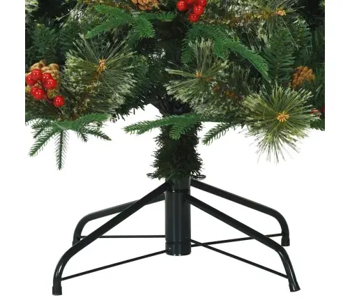 Mākslīgā Saliekamā Ziemassvētku Egle Zaļa 240 Cm Pe Un Pvc Vidaxl