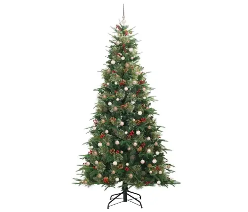 Mākslīgā Saliekamā Ziemassvētku Egle Zaļa 240 Cm Pe Un Pvc Vidaxl