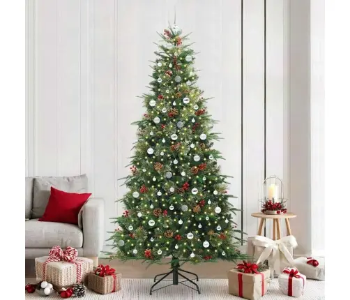 Dirbtinė Sulankstoma Kalėdų Eglutė Žalia 240 Cm Pe Ir Pvc Dirbtinė Sulankstoma Kalėdų Eglutė Žalia 240 Cm Pe Ir Pvc