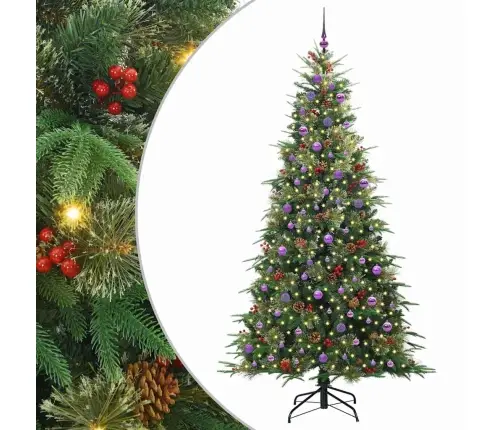 Mākslīgā Saliekamā Ziemassvētku Egle Zaļa 240 Cm Pe Un Pvc Vidaxl