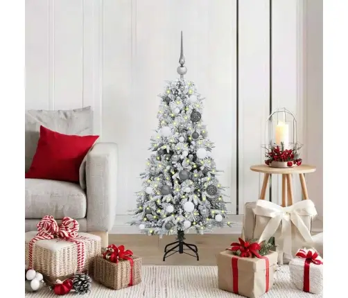 Mākslīgā Saliekamā Ziemassvētku Egle Zaļa 120 Cm Pe Un Pvc Vidaxl