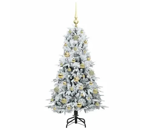 Mākslīgā Saliekamā Ziemassvētku Egle Zaļa 120 Cm Pe Un Pvc Vidaxl