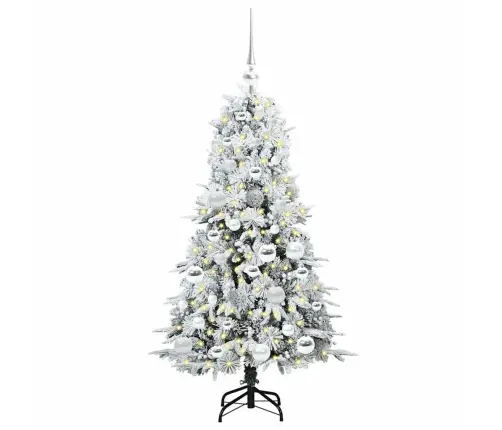 Dirbtinė Sulankstoma Kalėdų Eglutė Balta 120 Cm Pe Ir Pvc