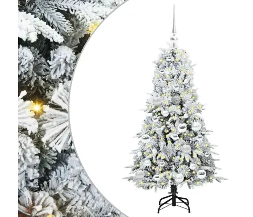 Dirbtinė Sulankstoma Kalėdų Eglutė Balta 120 Cm Pe Ir Pvc