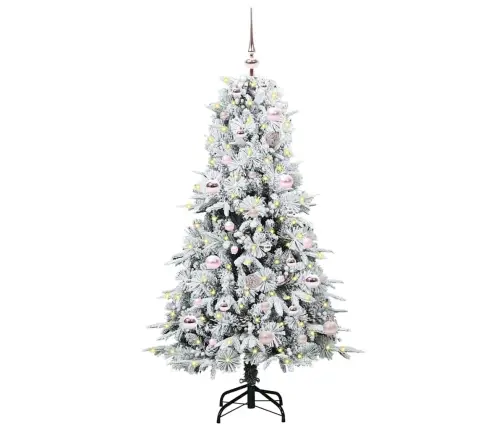 Dirbtinė Sulankstoma Kalėdų Eglutė Balta 150 Cm Pe Ir Pvc