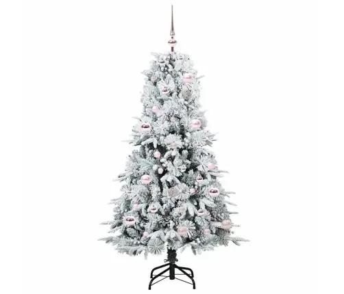 Dirbtinė Sulankstoma Kalėdų Eglutė Balta 150 Cm Pe Ir Pvc