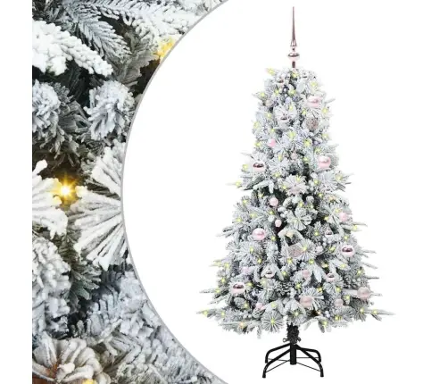 Dirbtinė Sulankstoma Kalėdų Eglutė Balta 150 Cm Pe Ir Pvc