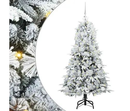 Mākslīgā Saliekamā Ziemassvētku Egle Zaļa 150 Cm Pe Un Pvc Vidaxl