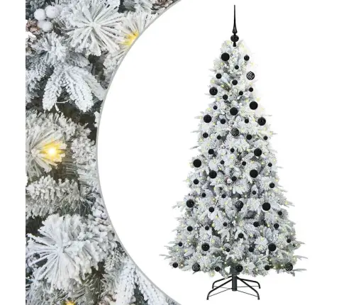 Kunstlik Kokkupandav Jõulupuu Valge 210 Cm Pe Ja Pvc