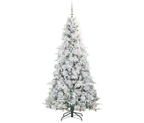 Mākslīgā Saliekamā Ziemassvētku Egle Zaļa 210 Cm Pe Un Pvc Vidaxl