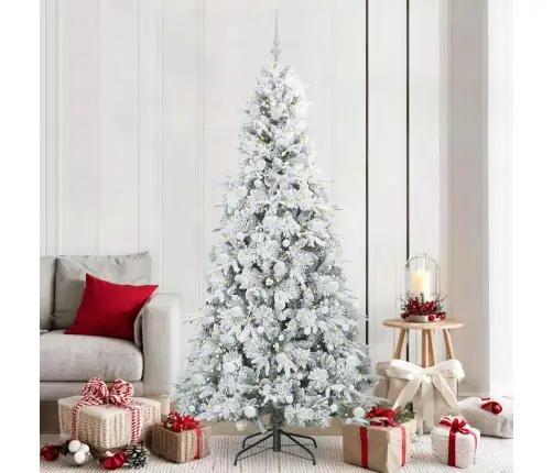 Mākslīgā Saliekamā Ziemassvētku Egle Zaļa 210 Cm Pe Un Pvc Vidaxl