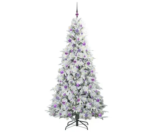 Mākslīgā Saliekamā Ziemassvētku Egle Zaļa 210 Cm Pe Un Pvc Vidaxl