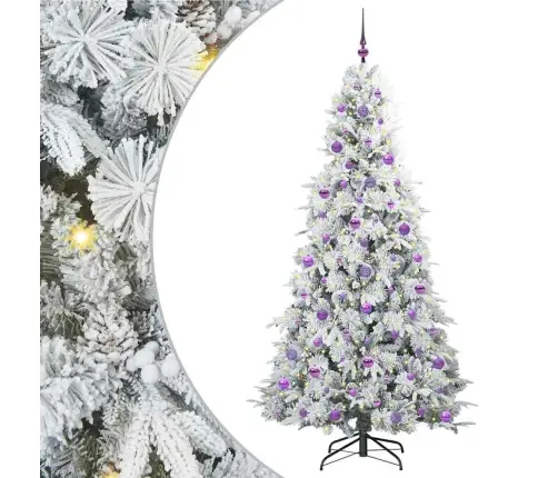 Mākslīgā Saliekamā Ziemassvētku Egle Zaļa 210 Cm Pe Un Pvc Vidaxl