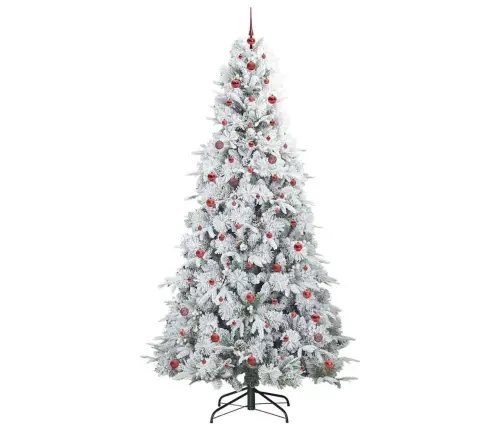 Dirbtinė Sulankstoma Kalėdų Eglutė Balta 240 Cm Pe Ir Pvc